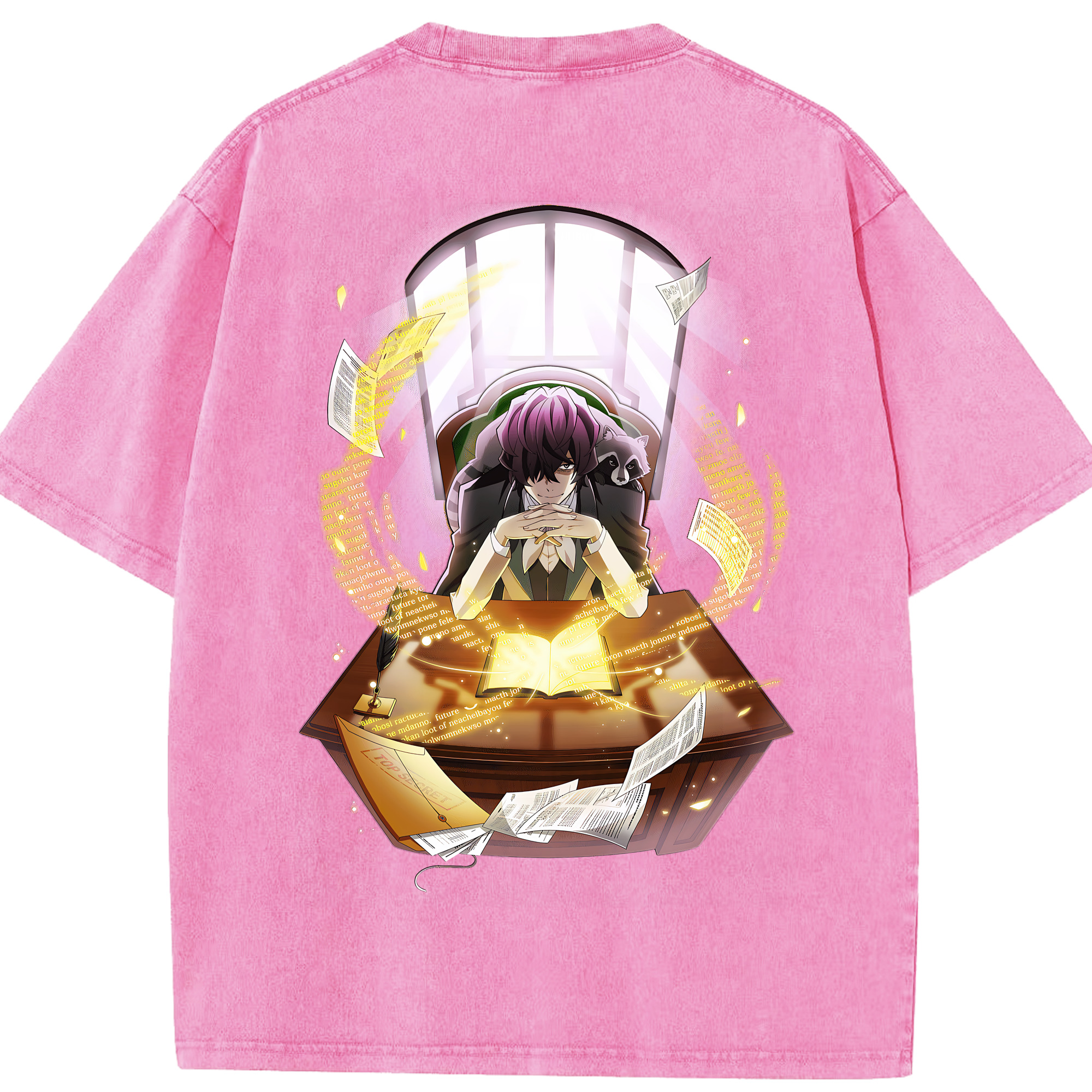 （画像用） 文豪ストレイドッグス Bungo Stray Dogs 綿100% ヴィンテージ風 半袖Tシャツ（背面プリント）